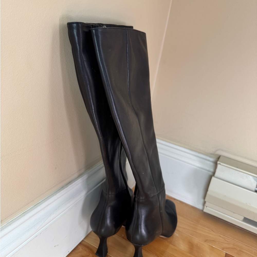 Dolce Vita Black Knee-High Leather Boots - Picture 8 of 9